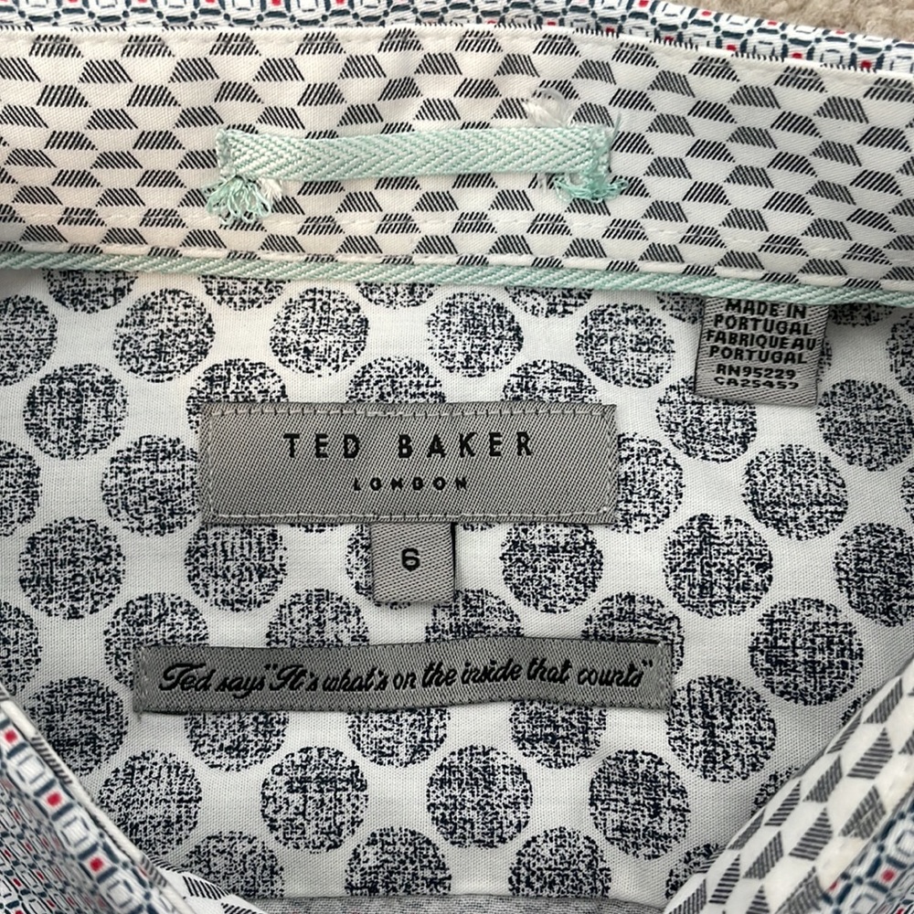 Ted Baker London Mens Short Sleeved Button Down Shirt Size 6 - Picture 5 of 11
